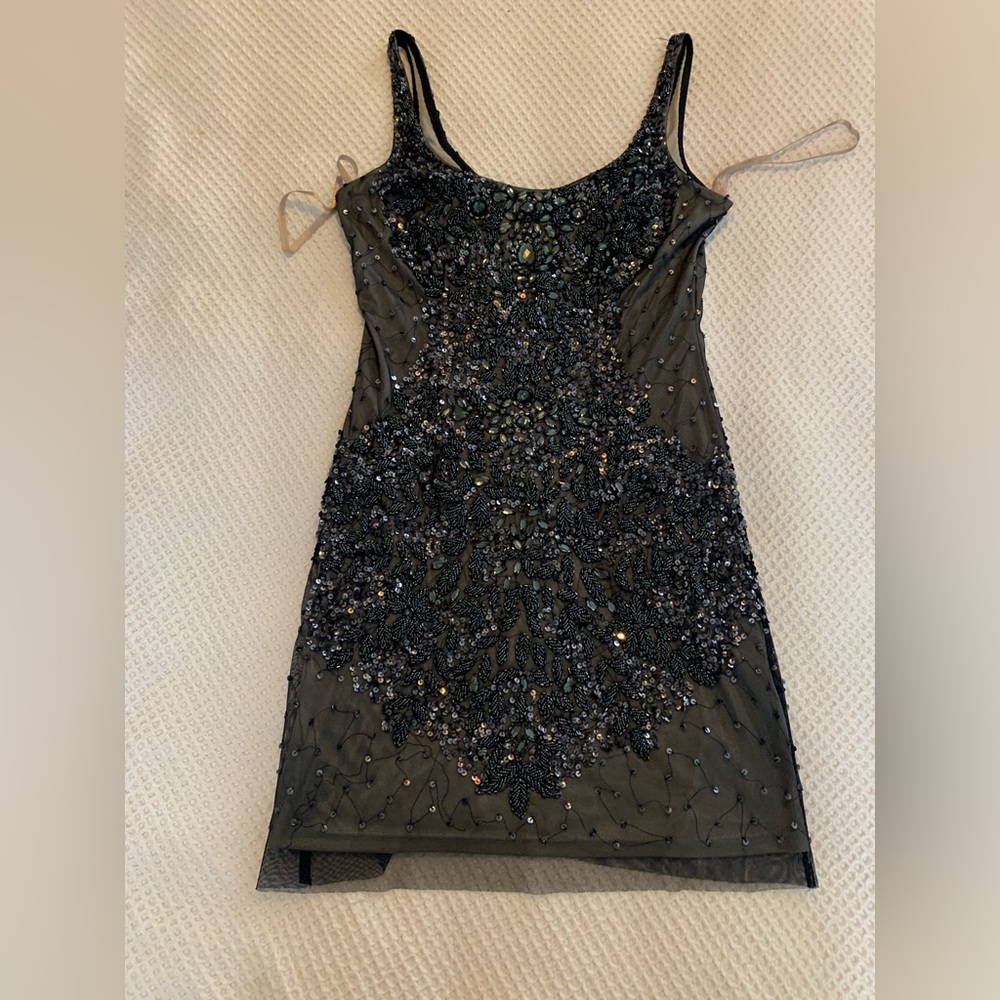 Adrianna Papell sequin mini dress